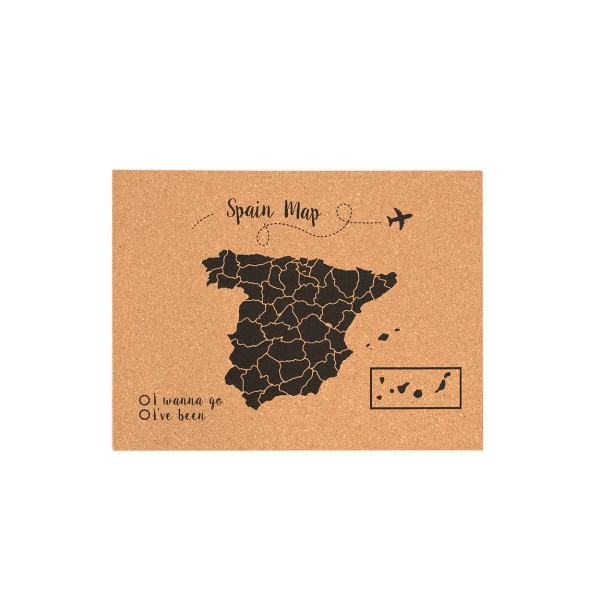 Corcho mapa de España negro