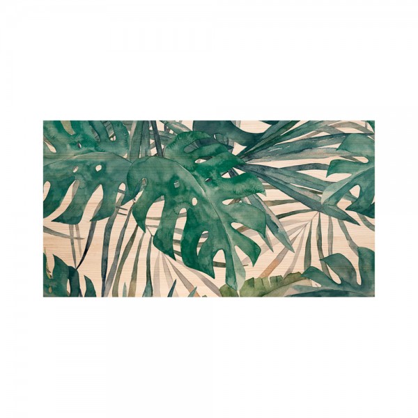 Cabecero Madera Palm Leaves