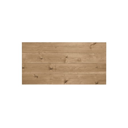 Cabecero Margaret cama de 180 cm madera de caoba natural tela gris Amadeus