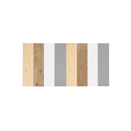 Cabecero de madera combinado gris
