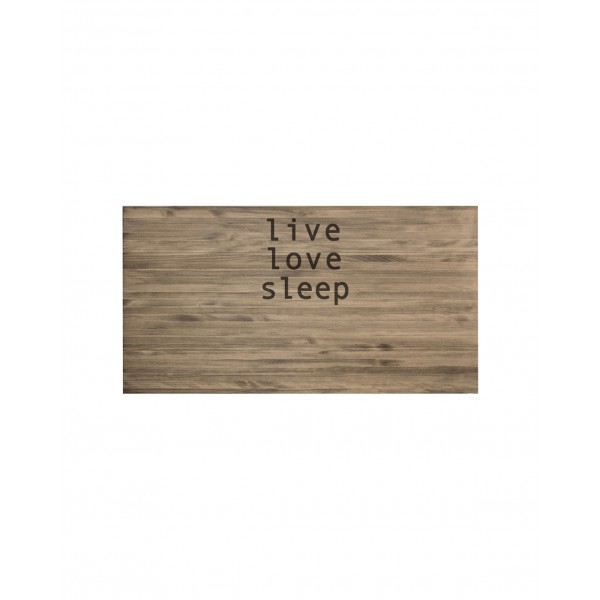 Cabecero roble oscuro live love sleep