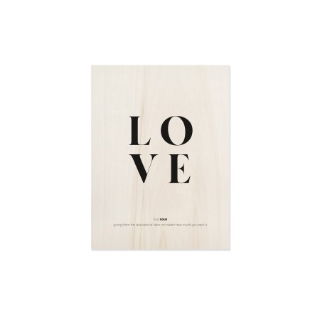 Cuadro de madera Love definition
