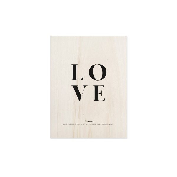 Cuadro de madera Love definition