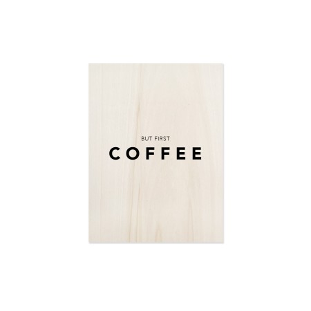 Cuadro de madera First Coffee