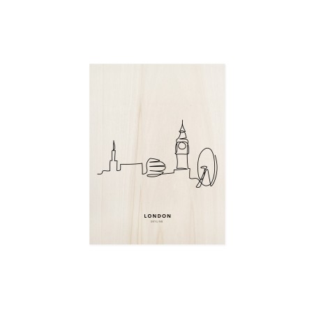 Cuadro de madera London Skyline