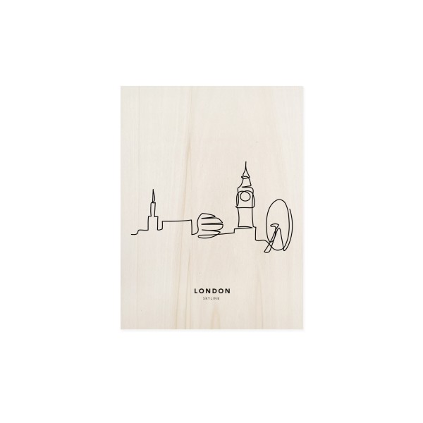 Cuadro de madera London Skyline