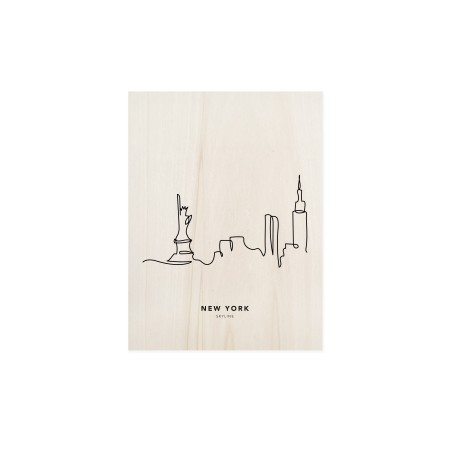 Cuadro de madera New York Skyline