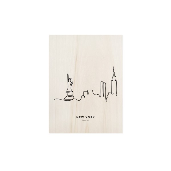Cuadro de madera New York Skyline
