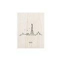 Cuadro de madera Paris Skyline