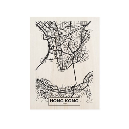 Cuadro de madera Hong Kong