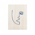 Cuadro de madera Blue Face