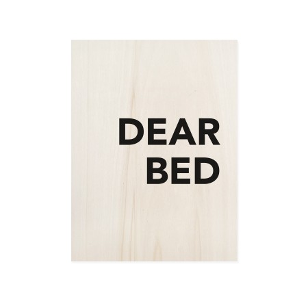 Cuadro de madera Dear Bed