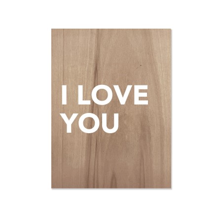 Cuadro de madera I love you