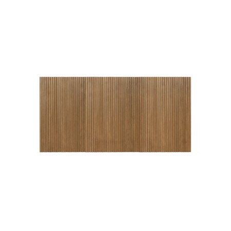 Cabecero Margaret cama de 180 cm madera de caoba natural tela gris Amadeus