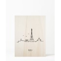 Cuadro de madera Paris Skyline