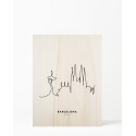 Cuadro de madera Barcelona Skyline