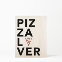 Cuadro de madera Pizza Lover