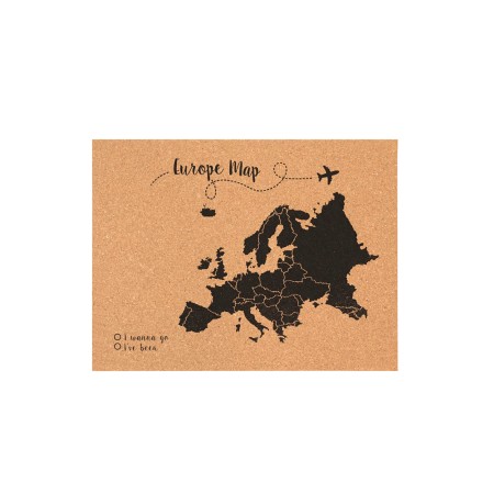 Corcho mapa de Europa negro