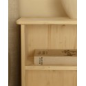 Mesita de noche de madera maciza en tono natural de 50x42cm