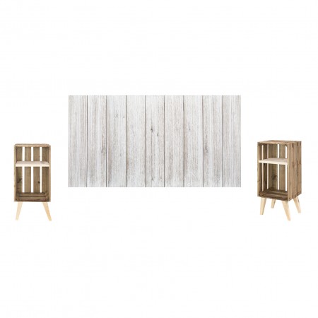 Pack vintage blanco con mesitas envejecidas